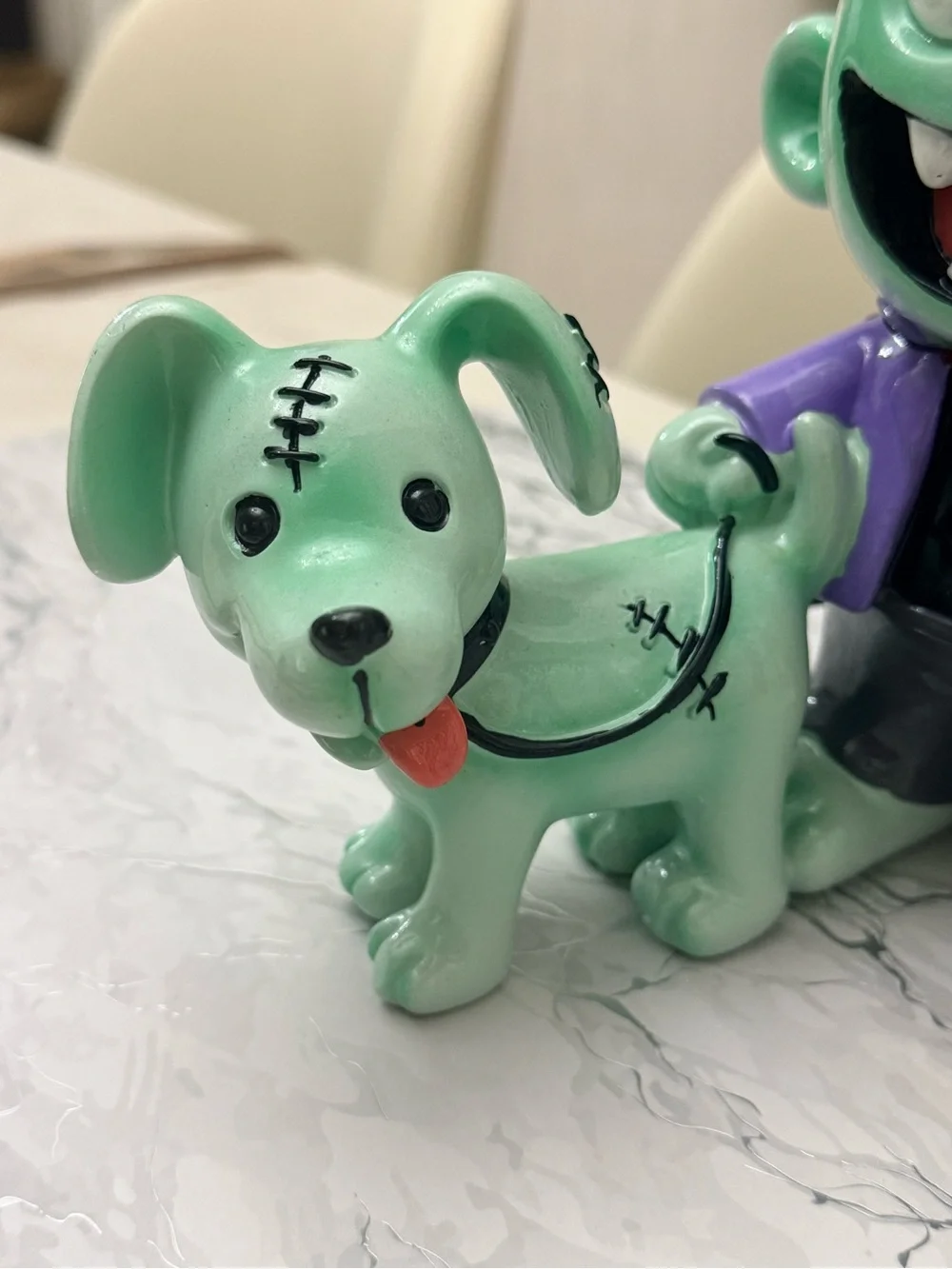 Ghoulish Novelty Frankenstein Dog Halloween 9” Figurine Pets Boy Walking